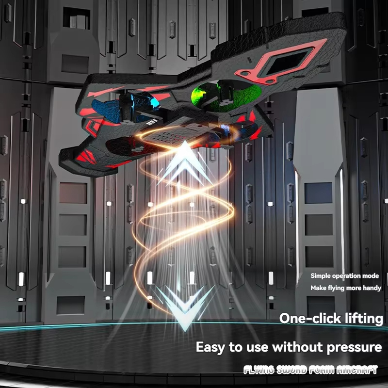 AiJH 2.4G Foam Remote Control Plane Stunt 360 Flip Flying Rc Quadcopter Airplane with Lights Rc Plane Toys