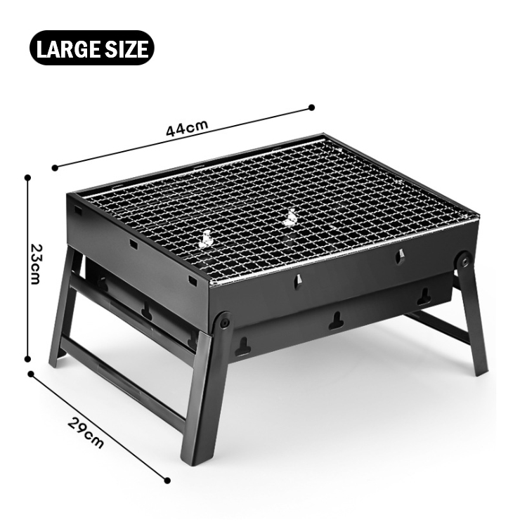Wholesale Portable Folding Charcoal Grill Mini BBQ Grill Space-Saving Foldable Barbecue Grill For Camping Travel Garden Outdoor