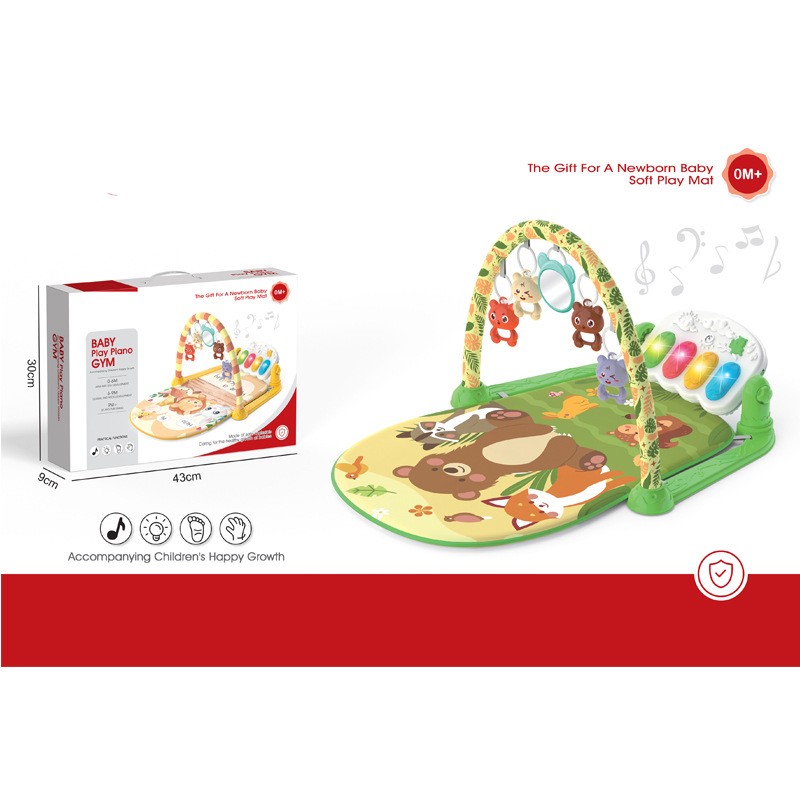 Music Activity Baby Crawling Play Piano Gym Toys Mat Gym Padded Soft Baby Fitness Blanket Kick Piano Keyboard Play Mat Toy