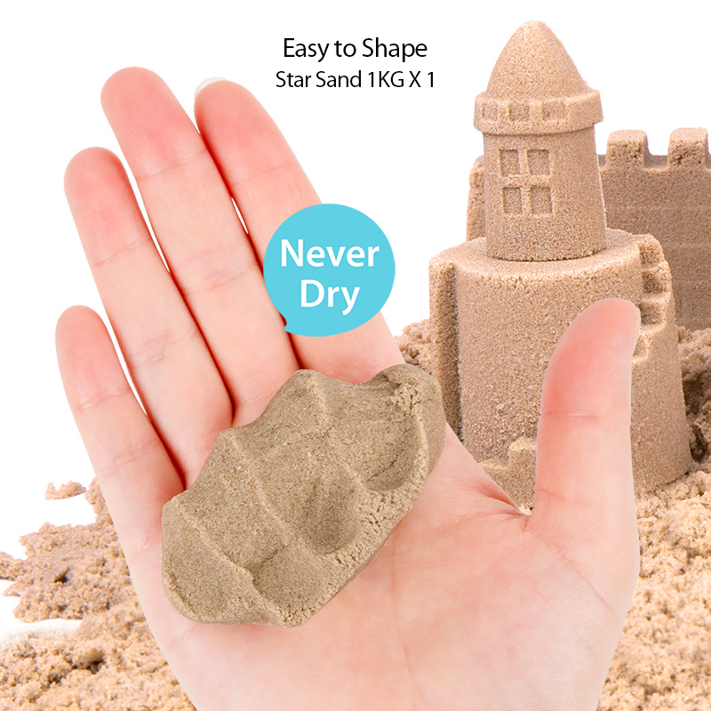 Creative Star Magic Sand for Kids Beach Sand 1KG DIY Arts &amp; Crafts Outdoor Sand Play Set Sensory Toy