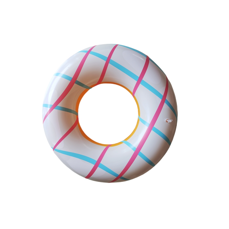 Cartoon PVC Inflatable 60-80cm Thick Swimming Rings Eco-Friendly Water Play Toys for Kids' Pool Donuts and Lifebuoys