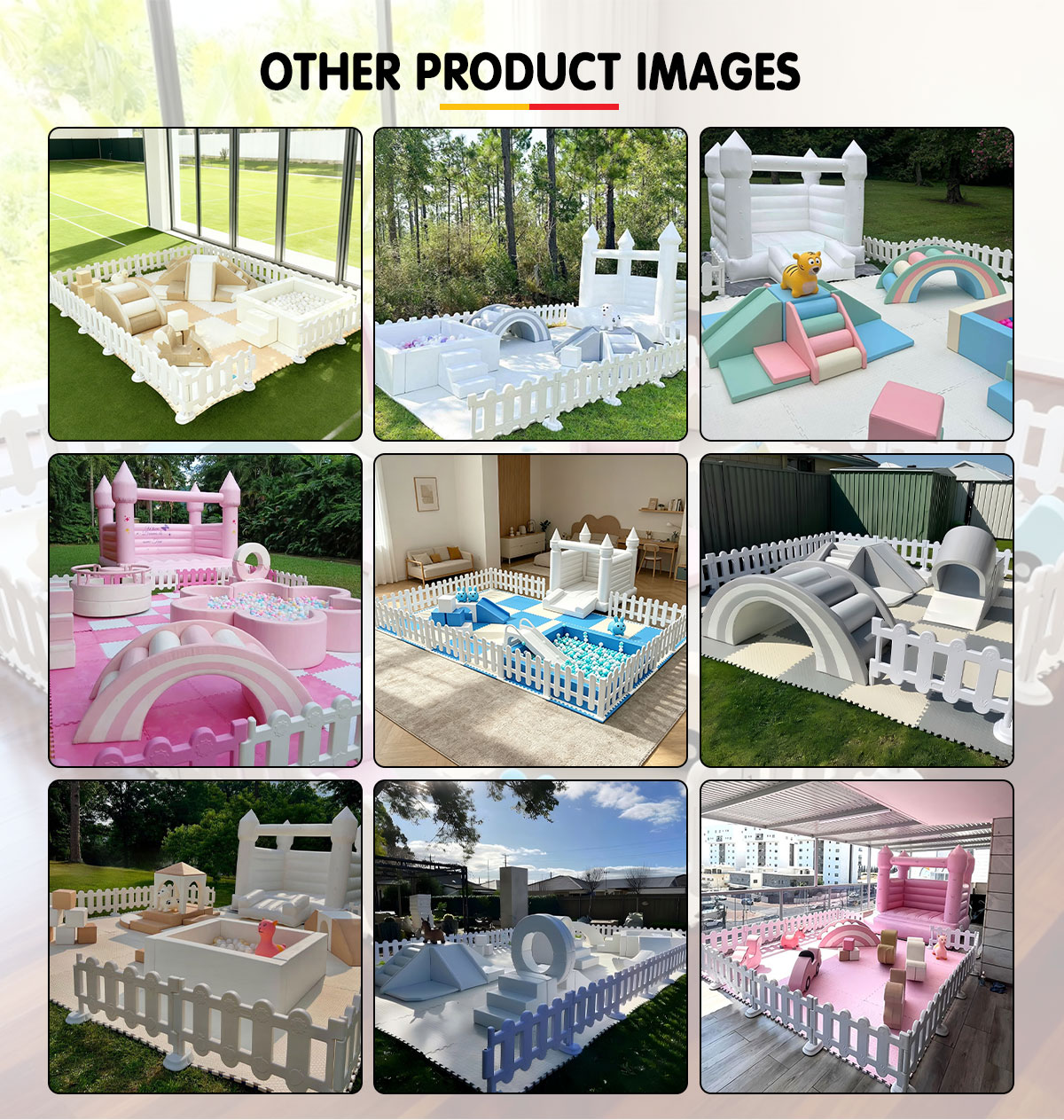 Colorful Toddler Soft Play Equipment Indoor Outdoor Children Activity Playground with Slide and Fence