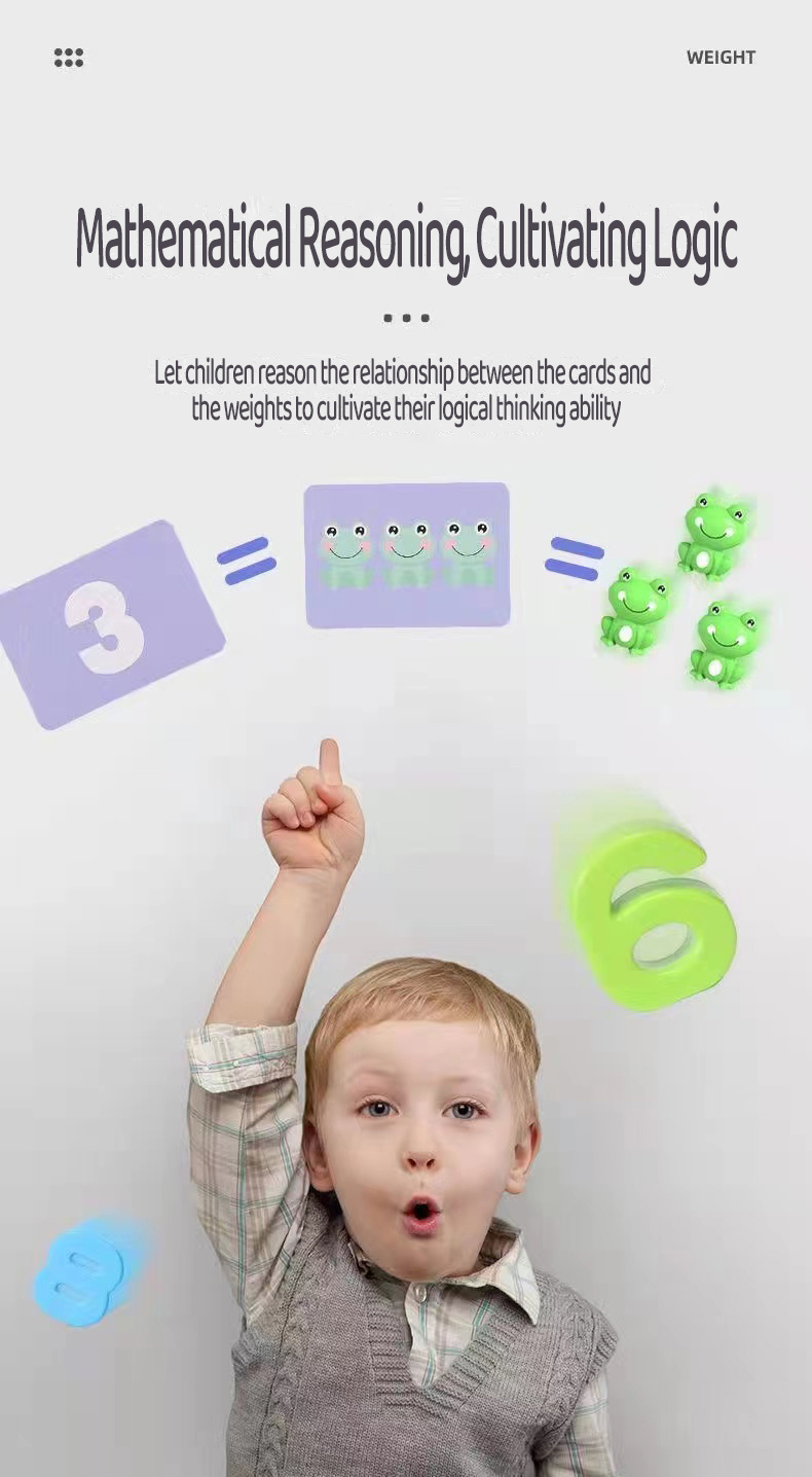 Customized Child Interactive Digital Frog Balance Toy Early Education Educational Toy Cognitive Logical Thinking Training Toy