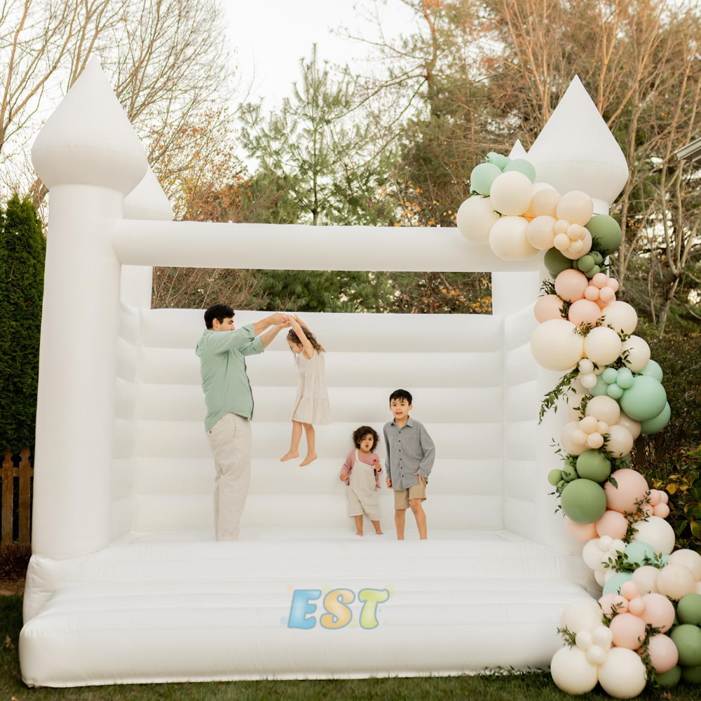 Commercial Inflatable White Bounce House Kids Inflatable Party Jumping Castle Outdoor Inflatable Wedding Bouncer for Event
