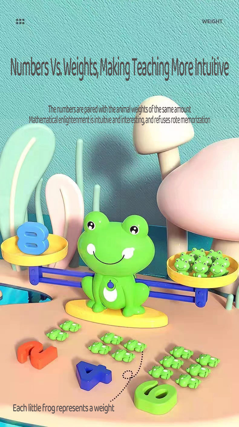 Customized Child Interactive Digital Frog Balance Toy Early Education Educational Toy Cognitive Logical Thinking Training Toy