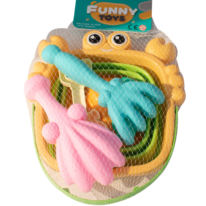 Children's Educational Outdoor Water Play Beach Sand Digging Toys Silicone Folding Bucket and Shovel Set Plastic Material