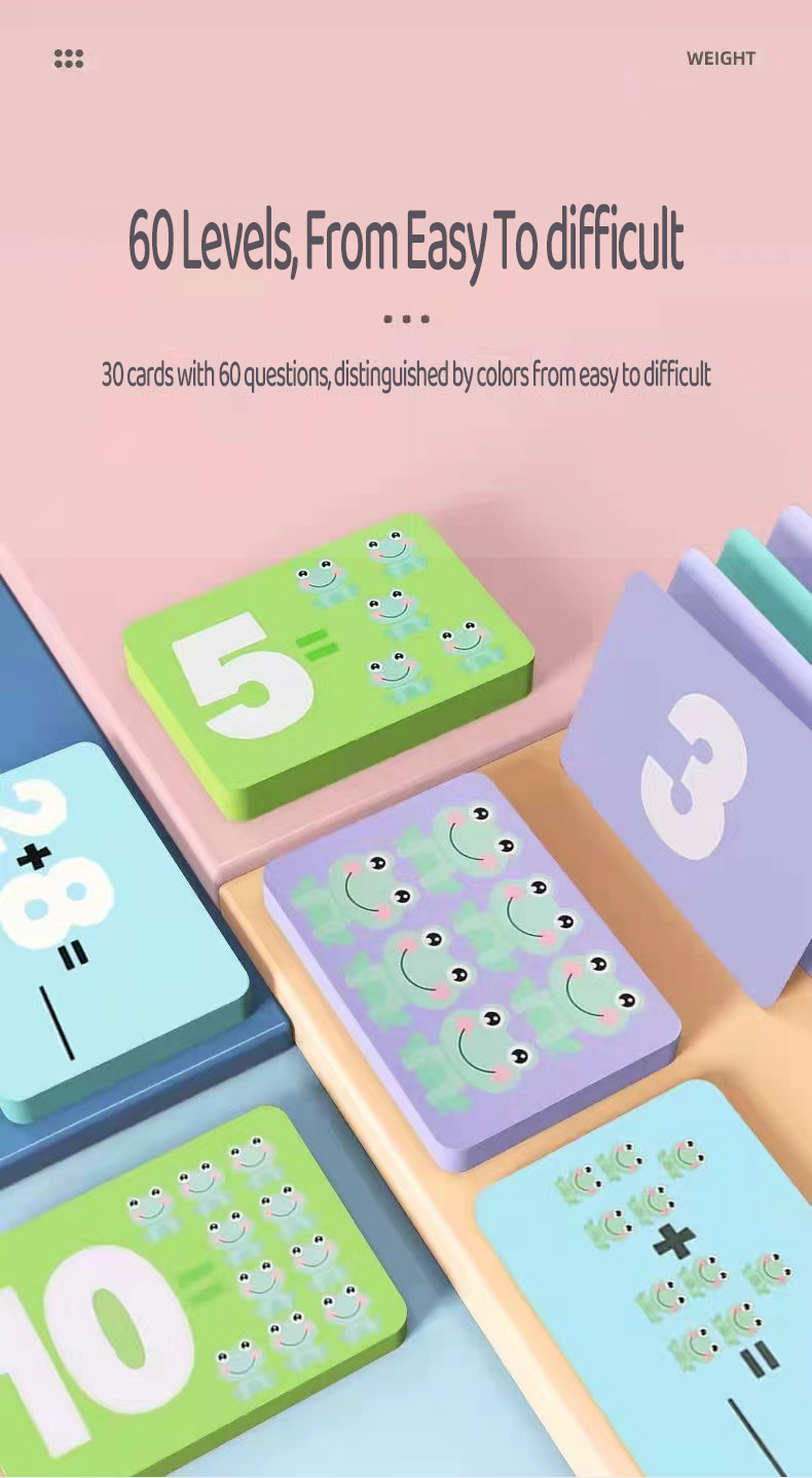 Customized Child Interactive Digital Frog Balance Toy Early Education Educational Toy Cognitive Logical Thinking Training Toy