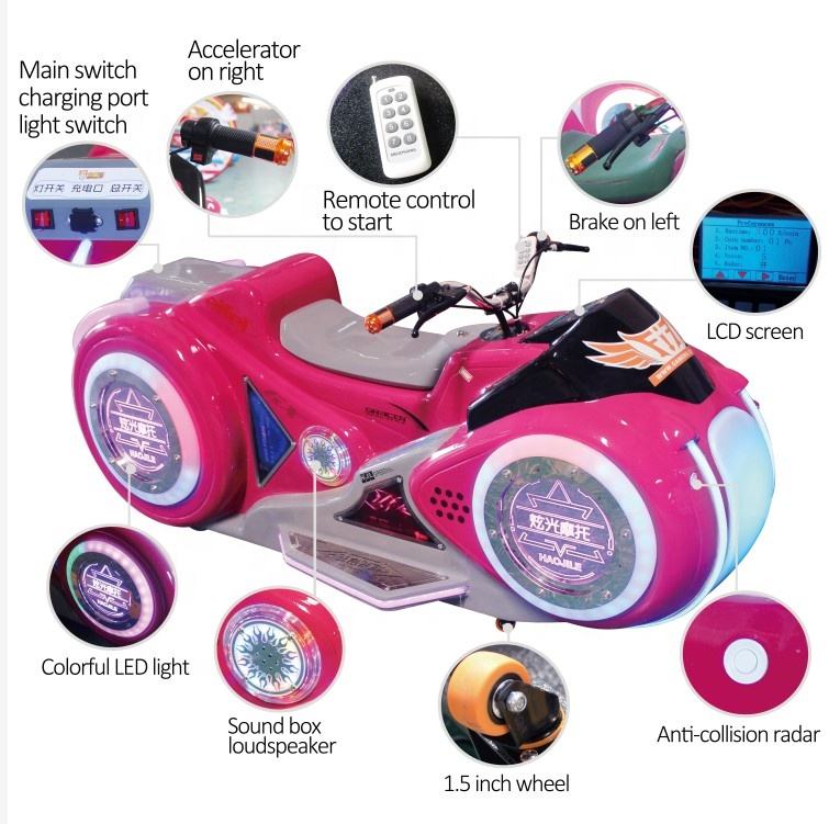 2026 Amusement Park 12v Ride on Toy Car for Kid Motor Bike Electric Bumper Cars for Arcade