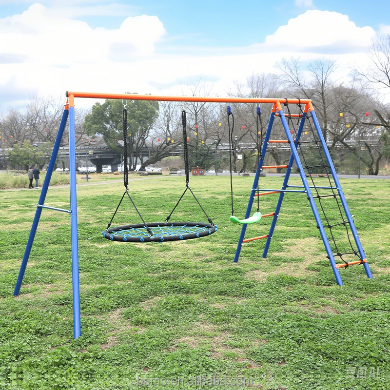 Zoshine Durable Swing Set and Climbing Frame Customized Color Outdoor Swing Set for Children and Adult Backyard Fun