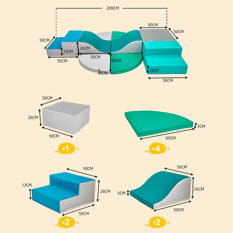 Custom Soft Play Foam Climbing Blocks For Toddlers And Preschoolers Removable Indoor Set For Soft Play Climbing