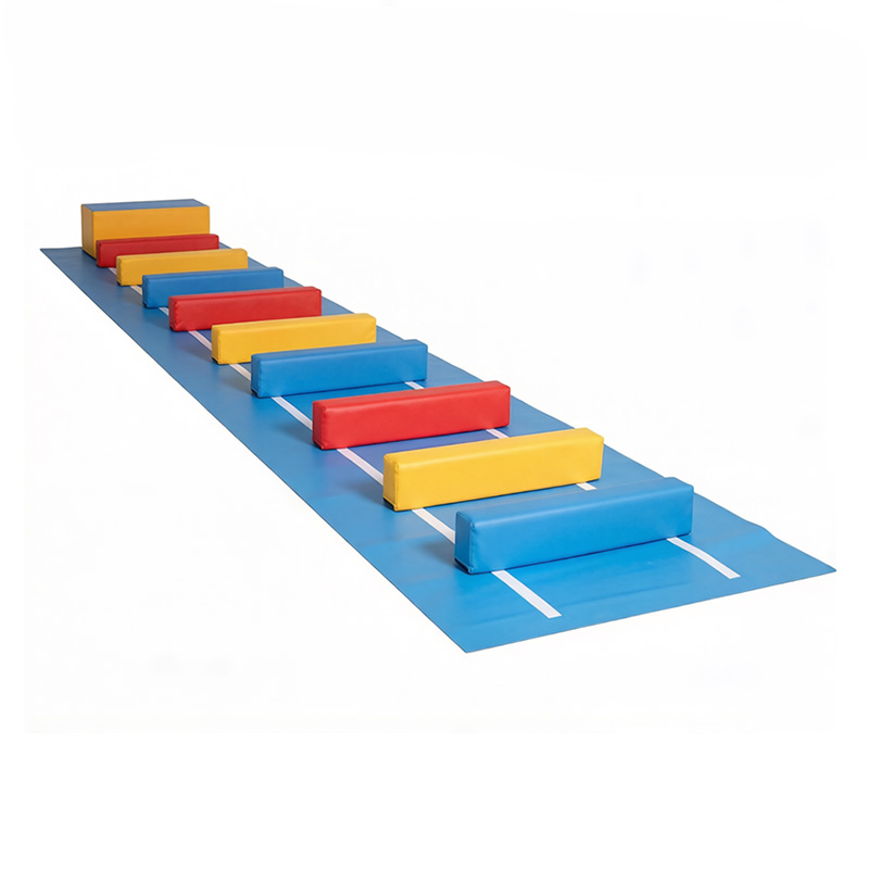 Colorful Soft Foam Jump Run Balance Obstacle Set Anti-Slip PU Leather Portable Lightweight Kids Gross Motor Training Toy for