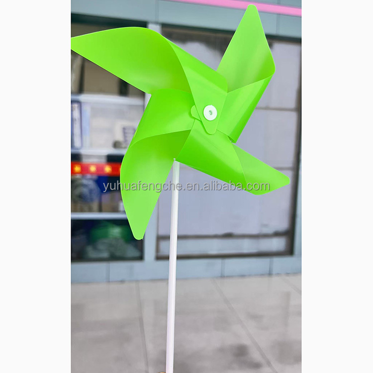 DIY Wholesale 4 Blades Spinning Pinwheel Windmill Toy Plastic Garden Decoration Customizable Colors Logo All-Season Outdoor Use