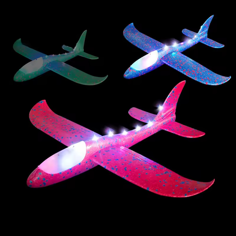 Wholesale LED Light Airplane Toys Flashing Luminous Glider Plane Throwing Foam Plane Can Fly at Night for Kids As the Best Gift