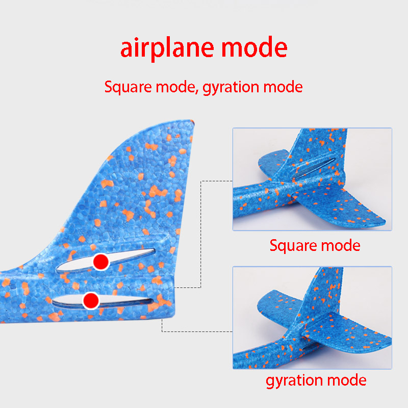 Wholesale 2025 OEM 3D EPP Airplane Toys 48cm Large Outdoor Flying Glider Toy for Kids Hand Throwing Foam Plane 2 Flight Modes