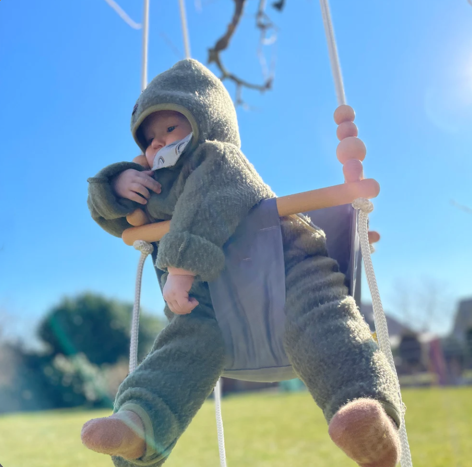 Ready to Ship Dark Grey Outdoor Garden Baby Swing with Playing Beads Waterproof Toddler Swing Gift for Baby Christmas Gift
