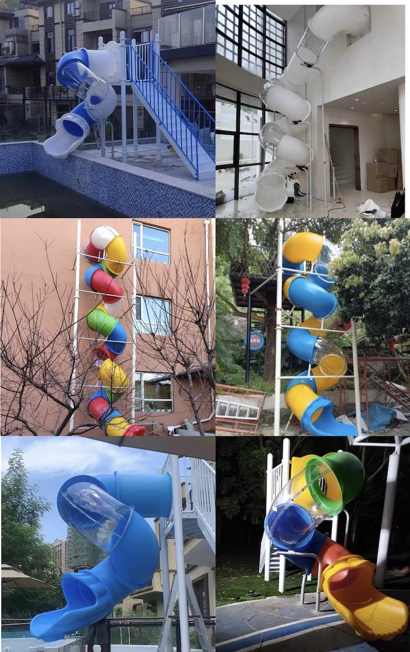 ALITA Kids Outdoor Playground Set Climbing Equipment Galvanized Pipe Plastic Slide Supports >500kg Capacity >10 Users High