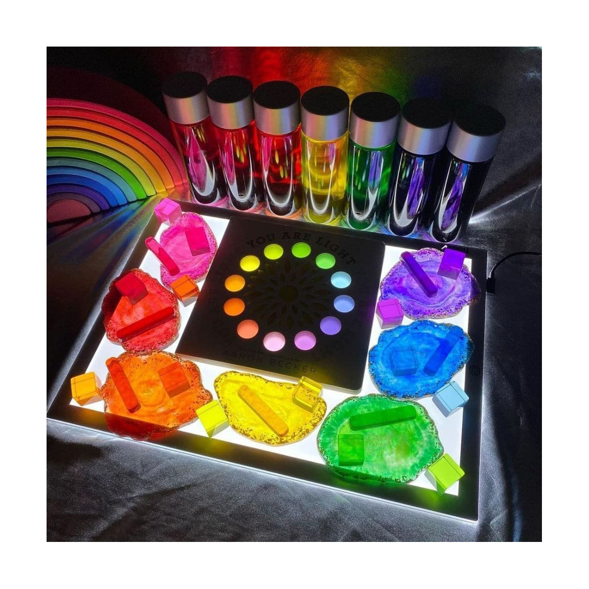 2024 Children's Acrylic Light Sensory Activity Play Board Educational Toys for Kids