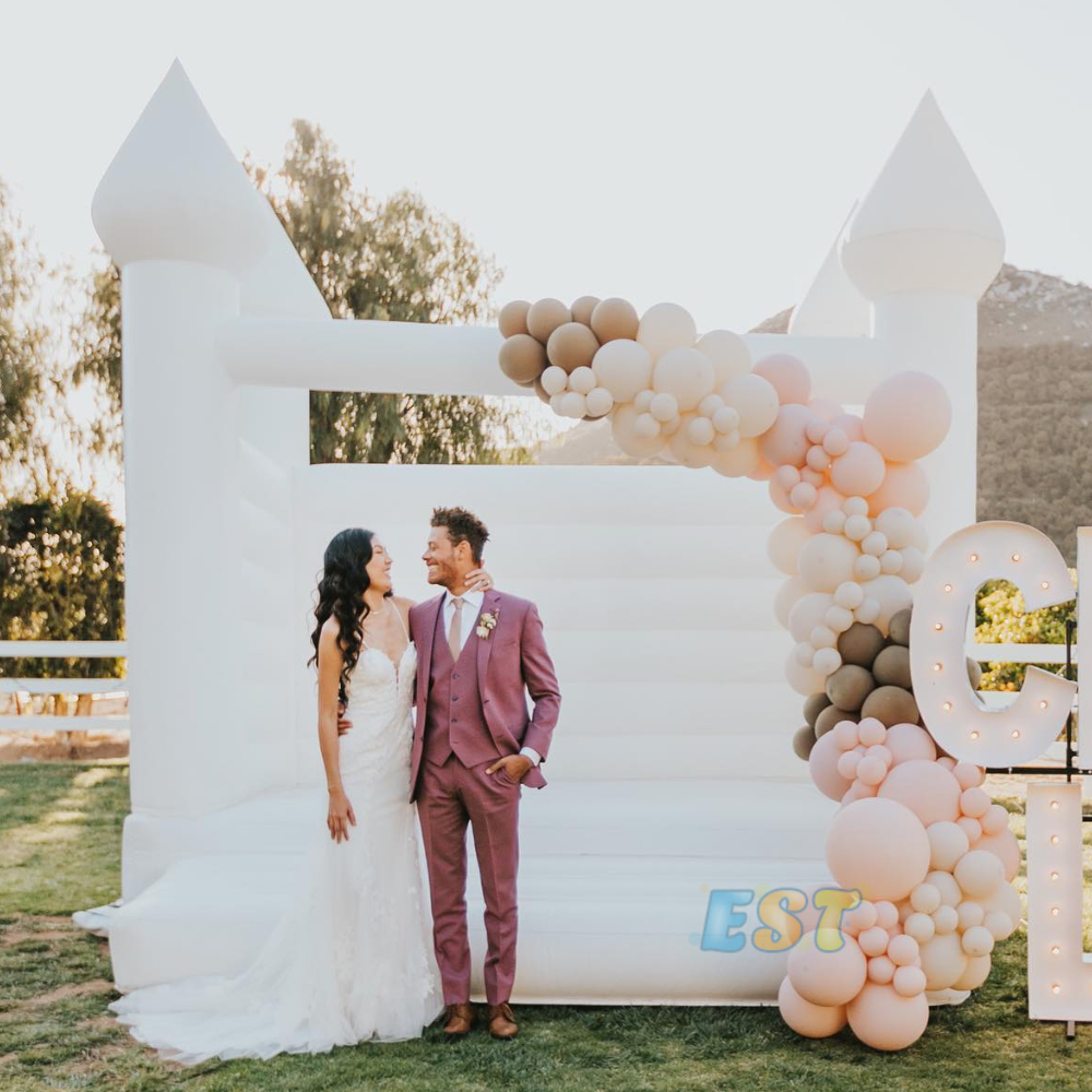Commercial Inflatable White Bounce House Kids Inflatable Party Jumping Castle Outdoor Inflatable Wedding Bouncer for Event