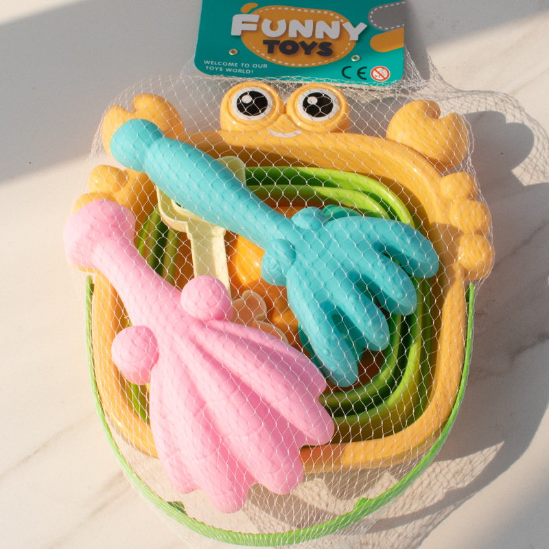 Children's Educational Outdoor Water Play Beach Sand Digging Toys Silicone Folding Bucket and Shovel Set Plastic Material