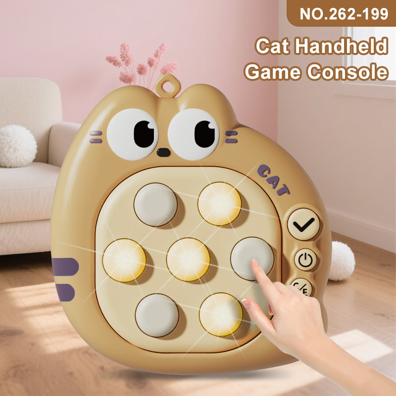 Customized Cat Handheld Game Console Quick Push Game Sensory Fidget Toy for Kid Stress Relief Toys Electronic Pop It Game
