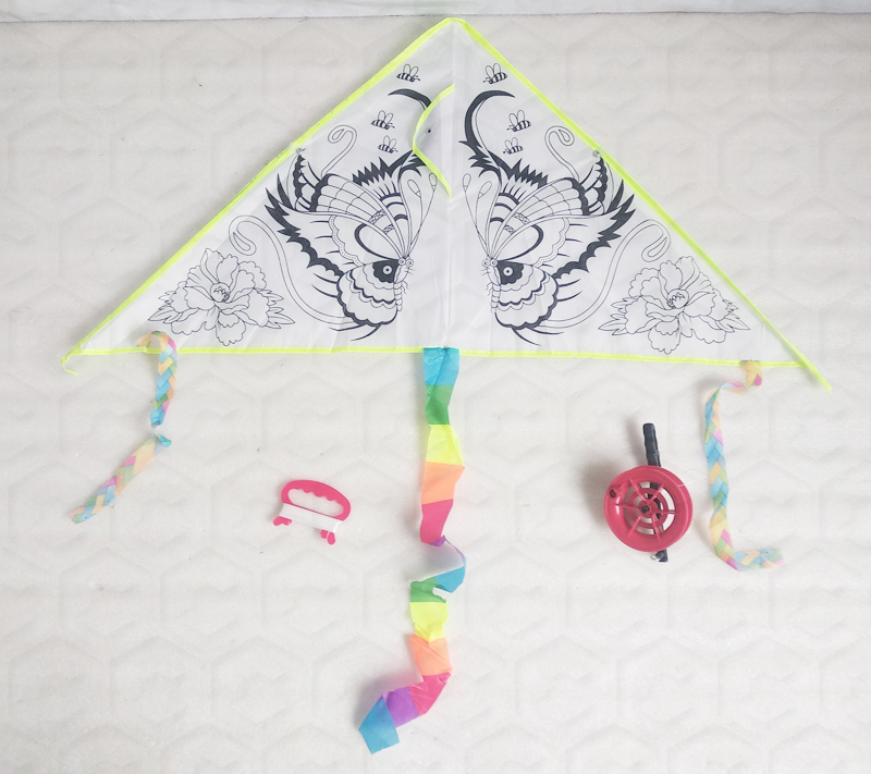 USA Market Children Outdoor Toy Flying Kite with butterfly Printing