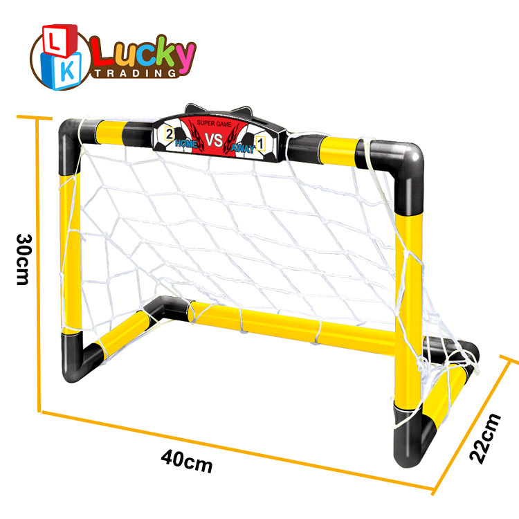Lucky Toys Plastic Soccer Goal Sport Ball Set Scoring Door Outdoor Play Portable Football Handball Goal