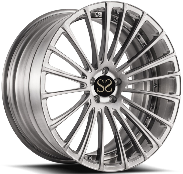 Forged Special 2 Piece Wheels Silver Barrel Spoke for Mercedes Benz Multi Spokes Aluminum Alloy Rims