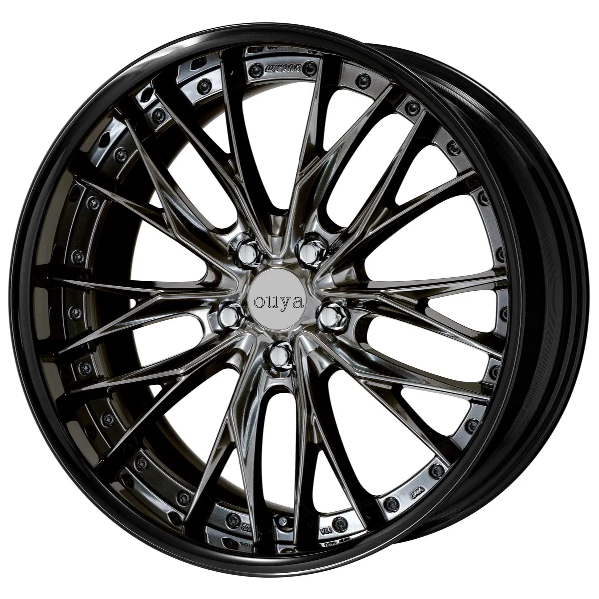 Multi Fitment Forged Alloy Wheels 17 18 19 Inch Two Piece Rims for High End Sports Cars PCD 5X112 5X120 5X114.3