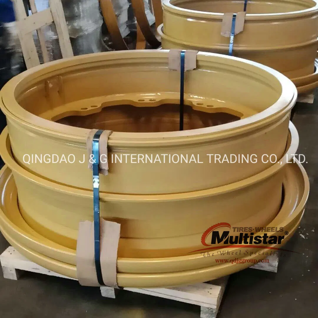 Muti-Piece OTR Wheel Rims for Mining Dump Truck 25-19.50/2.5 25-25.00/3.5 35-17.00/3.5 49-19.50/4.0 57-29.00/6.0 57-32.00/6.0