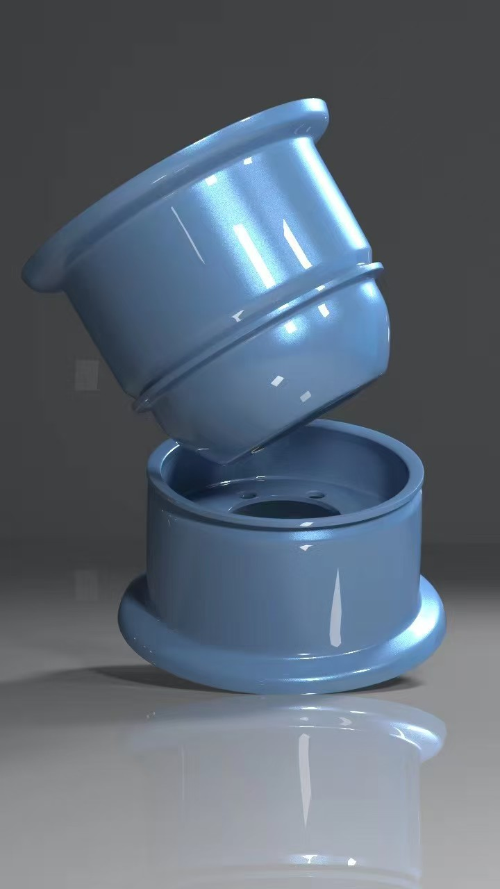 4-Piece Wheel Rim Includes Rim Part of Lock Ring Side Ring, Rim Base and Bead Seat Ring 10'' Wheels for Forklift Trucks Industrial Vehicle Wheel Rim 5.00f-10