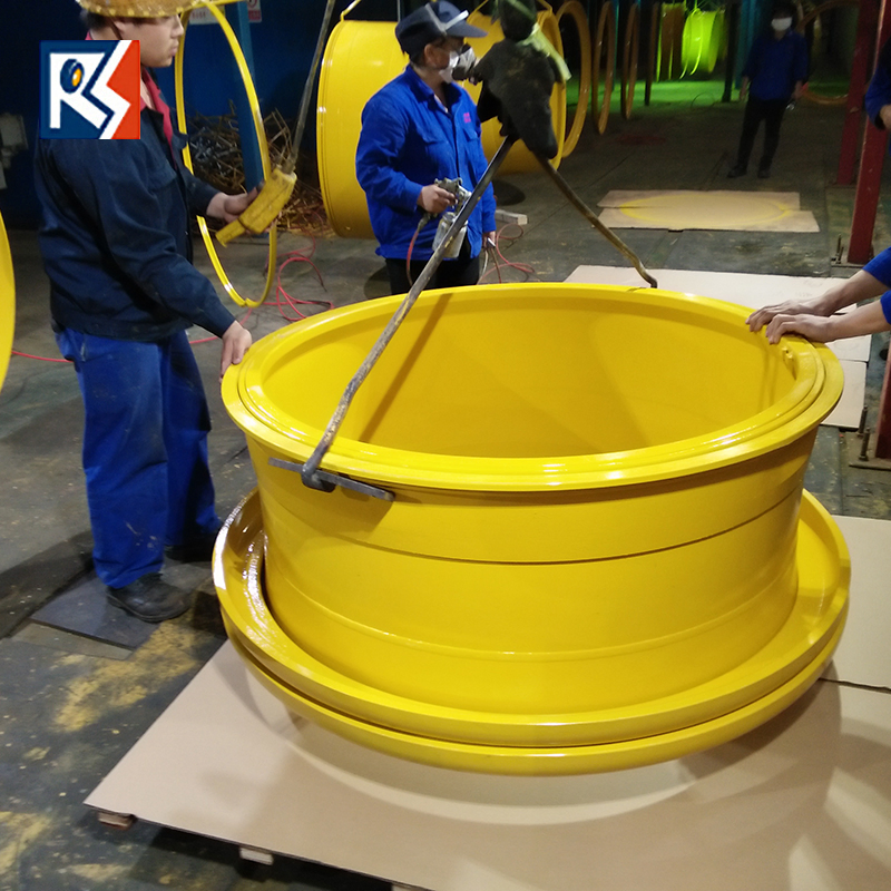 OEM Available Earthmover Excavator 49-17.00/3.5 Q355 Steel Tubeless OTR Wheel Rim Assembly