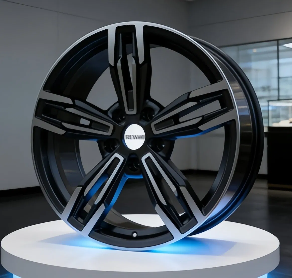 New Factory Customized Racing 18 Inch 5X114.3 Custom Forged Aluminum Alloy Passenger Car Wheels 40mm Et Hub Hyper Black Rims