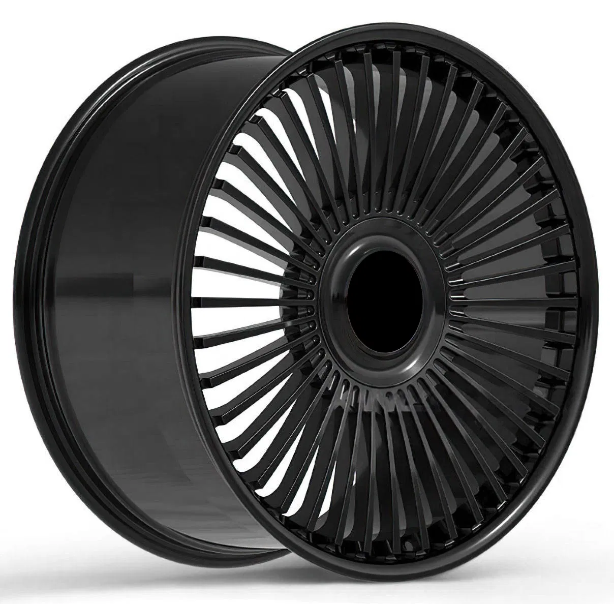 1 Piece Monoblock Wheels Black Finished Multi Spoke Custom Forged Car Wheel Rim 5X120 5X112 5X114.3 Centerlock Alloy Wheel Rim