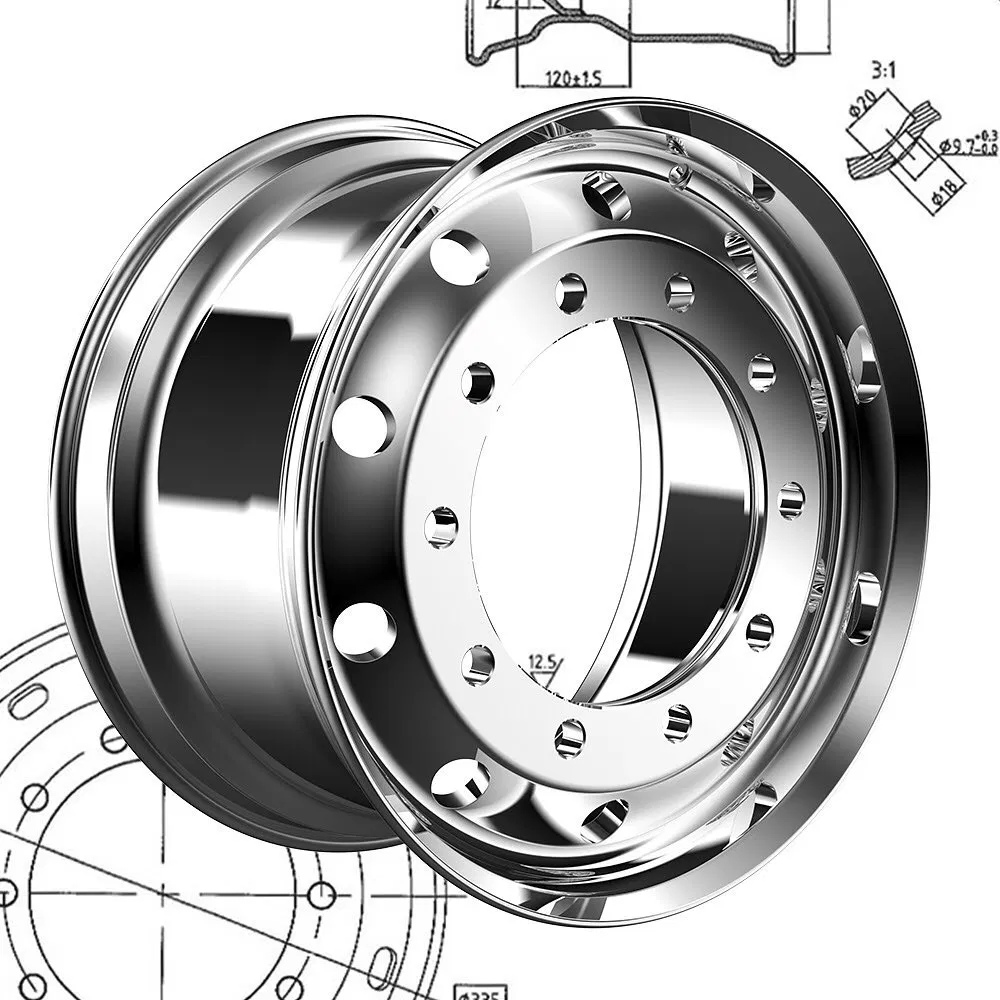 Steel Wheel Tubeless Demountable Wheel Rim 22.5X7.50 22.5X8.25 22.5X9.00 22.5X7.50 Truck Wheel