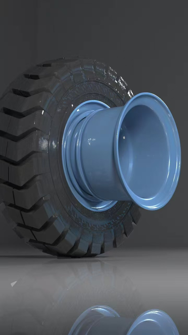 4-Piece Wheel Rim Includes Rim Part of Lock Ring Side Ring, Rim Base and Bead Seat Ring 10'' Wheels for Forklift Trucks Industrial Vehicle Wheel Rim 5.00f-10