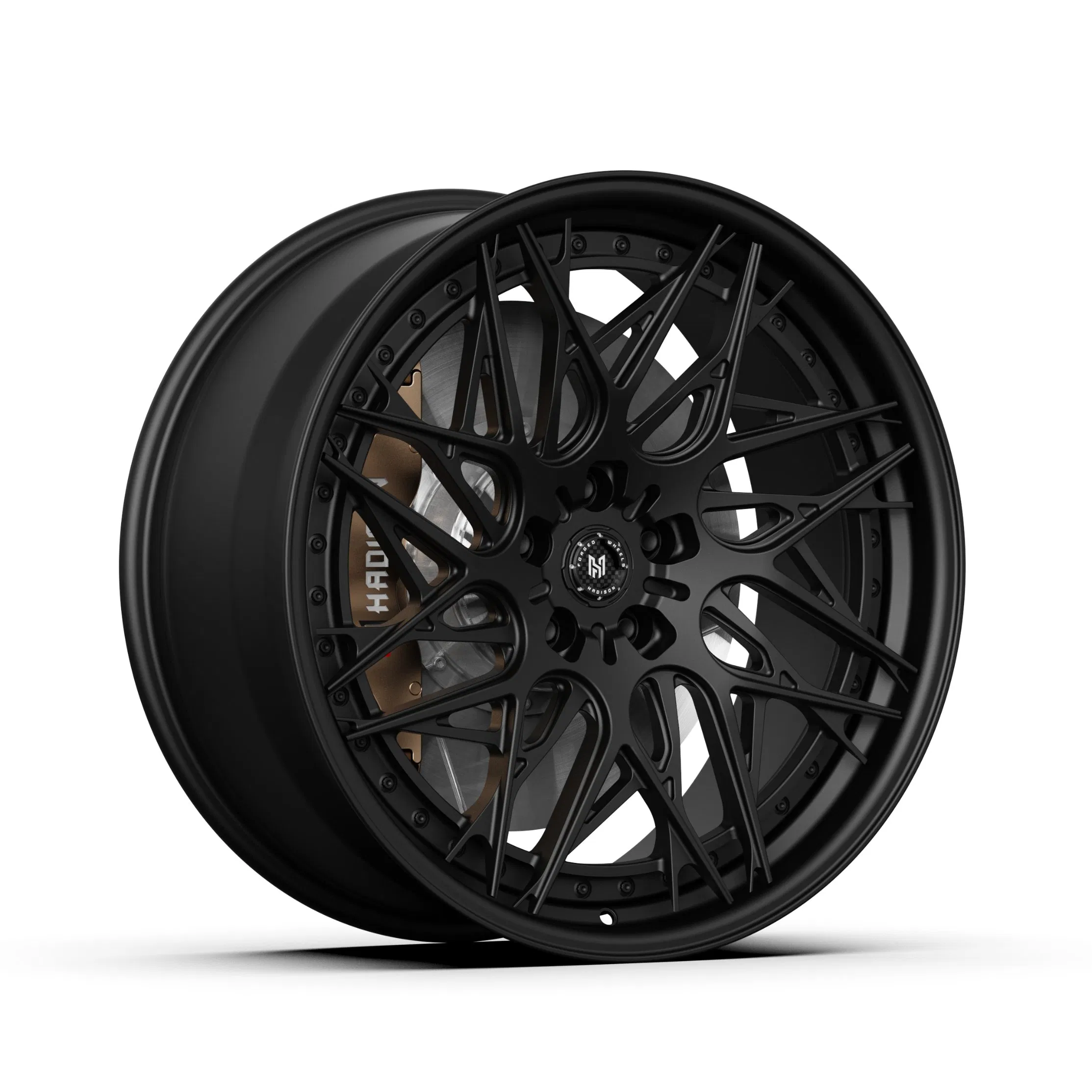Hadison Custom 2 Piece Forged Staggered Wheels 5X112 5X120 5X114.3 Directional Multi-Spoke 19 20 21 Inch Car Rims for Tesla Model Y