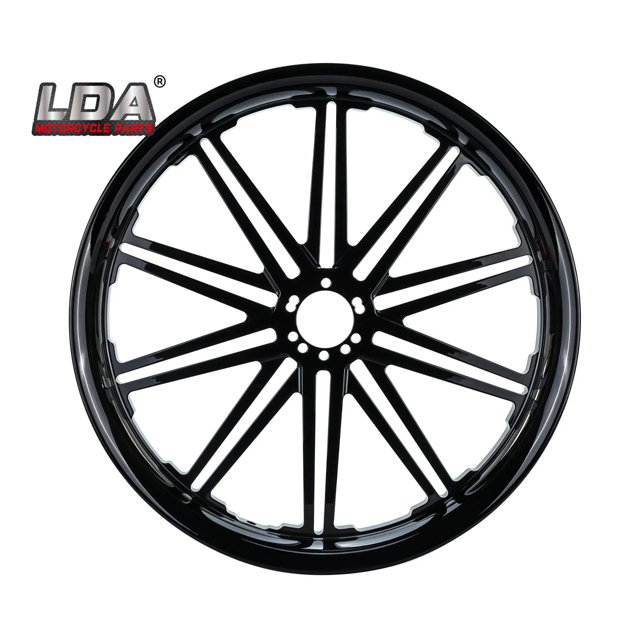 Custom Made ISO Black Finish Aluminum Alloy Rim Motorcycle Forged Billet Wheel