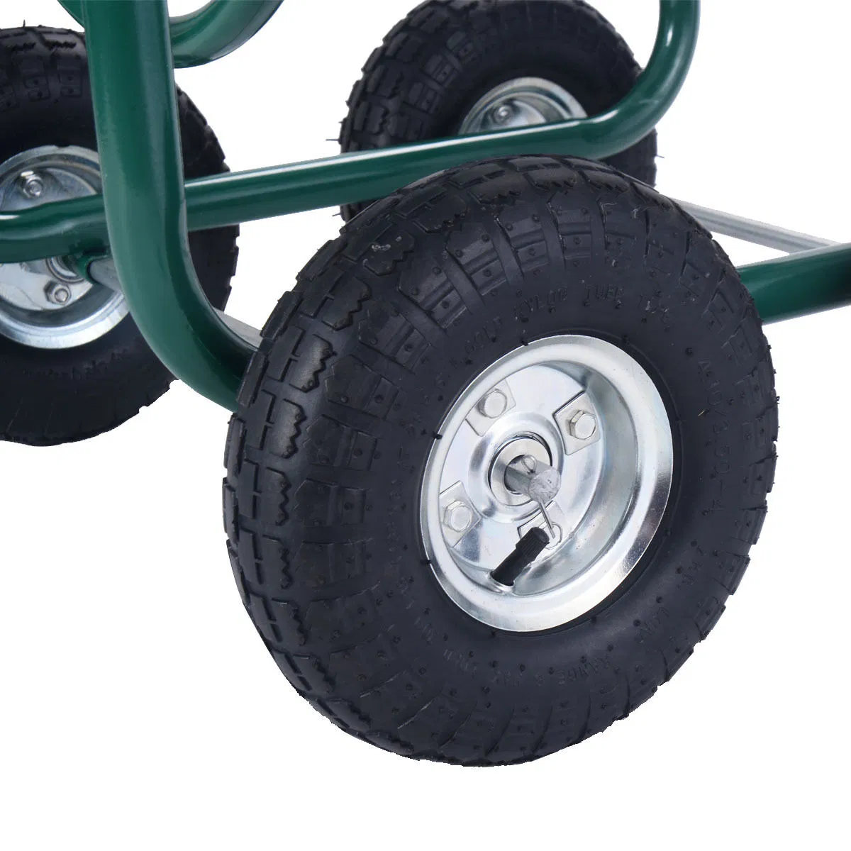 Four Wheels Garden High Pressure Watering Irrigation System Hose Reel Cart with Steel Basket
