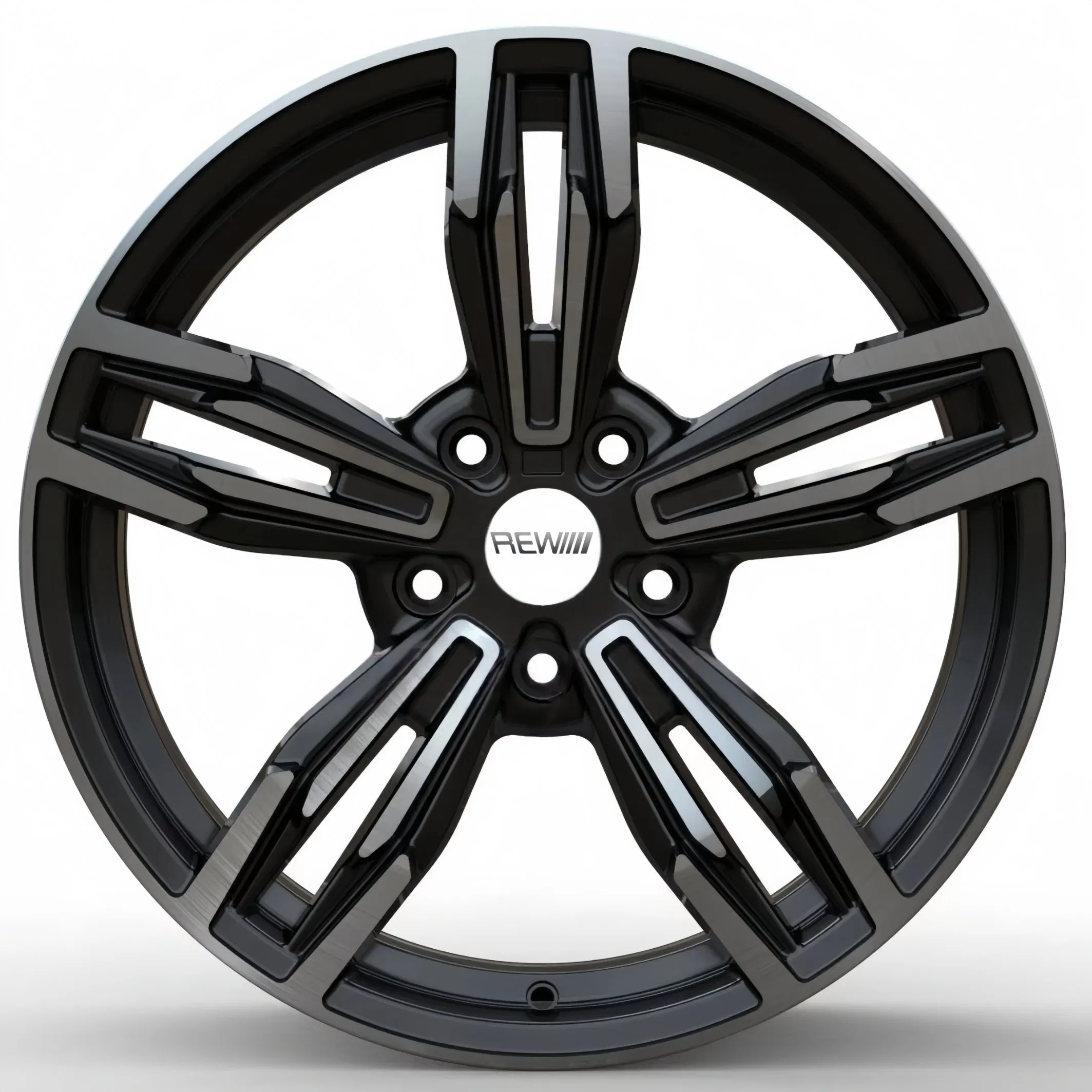 New Factory Customized Racing 18 Inch 5X114.3 Custom Forged Aluminum Alloy Passenger Car Wheels 40mm Et Hub Hyper Black Rims