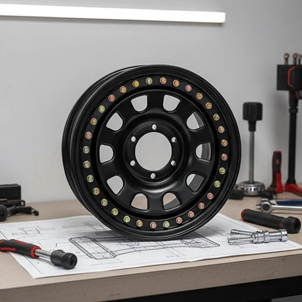 Stylish Fake Lock Ring for 44 SUV Steel Wheels Auto Exterior Parts