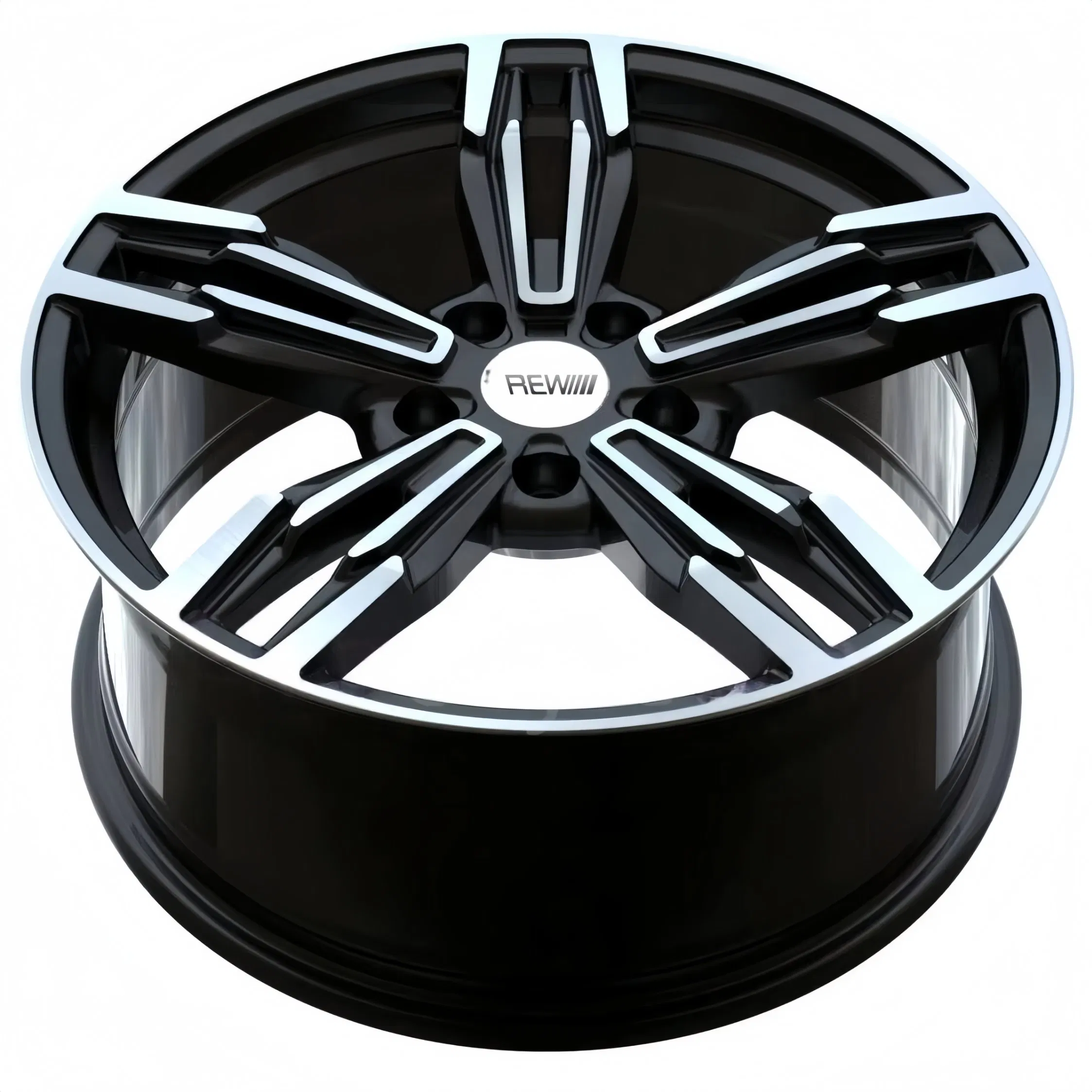 New Factory Customized Racing 18 Inch 5X114.3 Custom Forged Aluminum Alloy Passenger Car Wheels 40mm Et Hub Hyper Black Rims