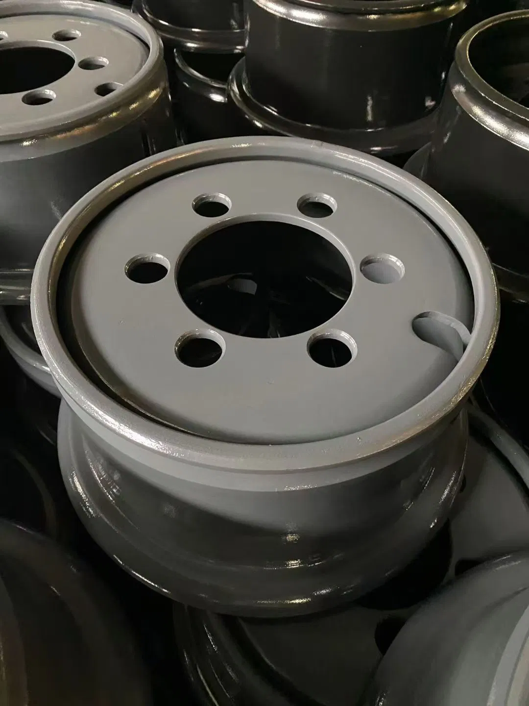 4-Piece Wheel Rim Includes Rim Part of Lock Ring Side Ring, Rim Base and Bead Seat Ring 10'' Wheels for Forklift Trucks Industrial Vehicle Wheel Rim 5.00f-10