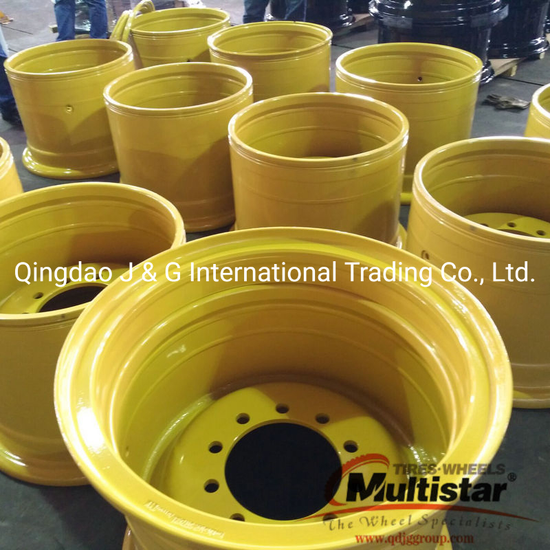 OTR Steel Wheel Rim Heavy Duty Dump Truck Wheel Rim Wheel Loader Grader Wheel Rim Mining Backhoe Wheel Rim 25" 33" 35" 49" 51" 57" 63"