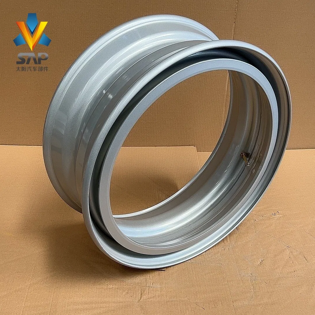 Factory-Minted 22.5 Demountable Hump Rim Tubeless Steel Truck Wheels