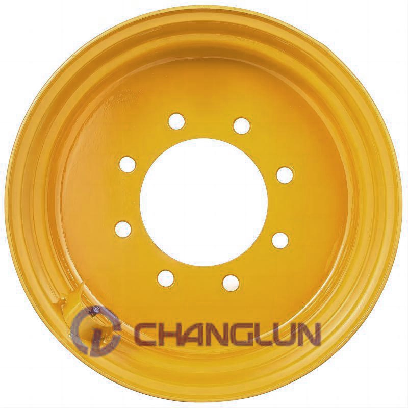 Changlun Wheel Heavy Duty Skid Steer Wheel 16.5"X8.25" Fits in Tyre 10-16.5 AG Parts 8 Lug Rim Steel Wheel