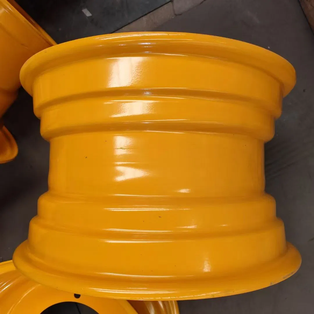 Skid Steer Loader Steel Wheel Rims 16.5X8.25 10-16.5 16.5X9.75 12-16.5 Tyre Sks-1 Sks-2 Sks-3 Sks-4 Sks-5 L5 Orange Color 8 Lug Bob Caat