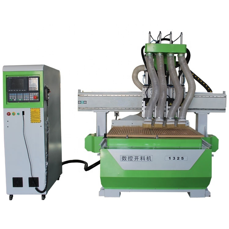 Multi Processes 4 Heads CNC Router Machine Wood Cutting /Drlling /Carving Machine