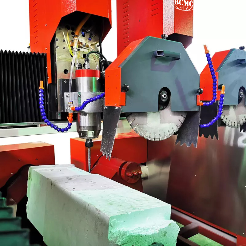 2026 Bcmc Stone Engraving Machine 3D CNC 4 Axis Curving Stone Pillars Equipment Granite Carving Machine Price 2D Relief Patten Engraving Machine