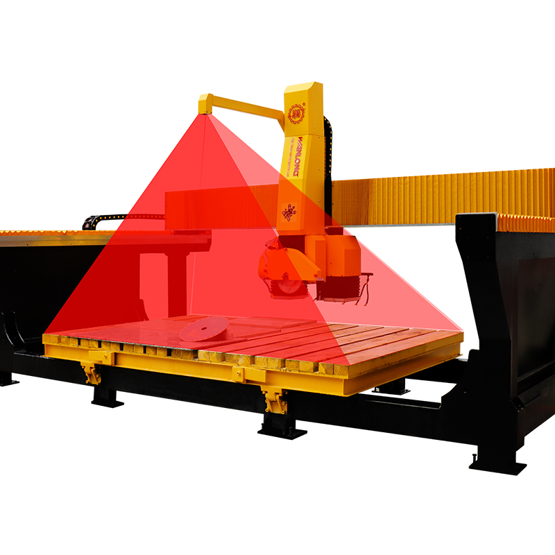 Wan'long Stone Machinery 5 Axis CNC Bridge Stone Cutting and Milling Machine for Marble Granite Slab with Drilling Profiling Italian System and Software