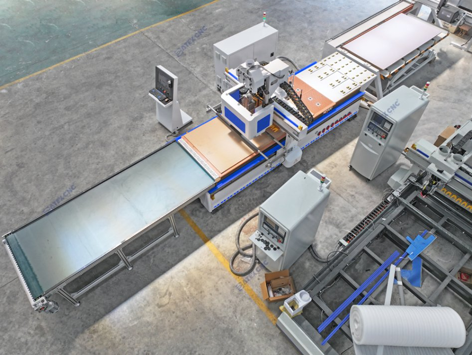 Linear Automatic Tool Changer Woodworking Engraving Machine Router for Panel Furniture, Equipped with Drilling Bit Kit and 3D Rotary Axis